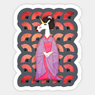 Unicorn Geisha Sticker